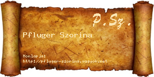 Pfluger Szorina névjegykártya